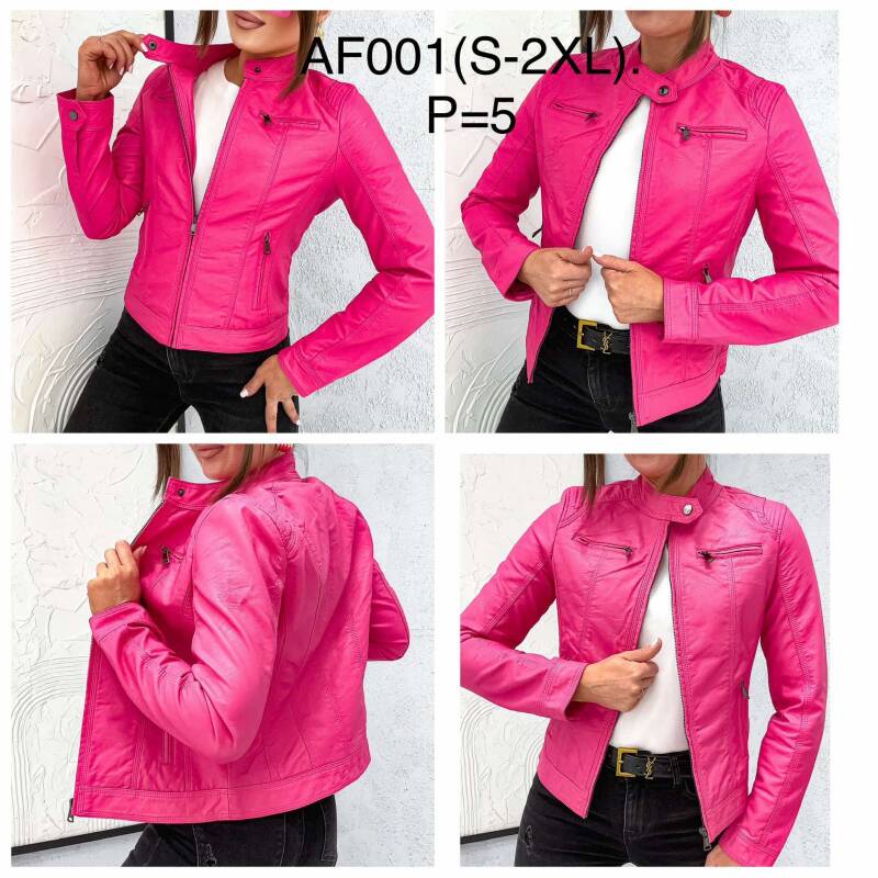 Kurtki damskie skórzana Roz S-2XL, 1 Kolor Paczka 5 szt